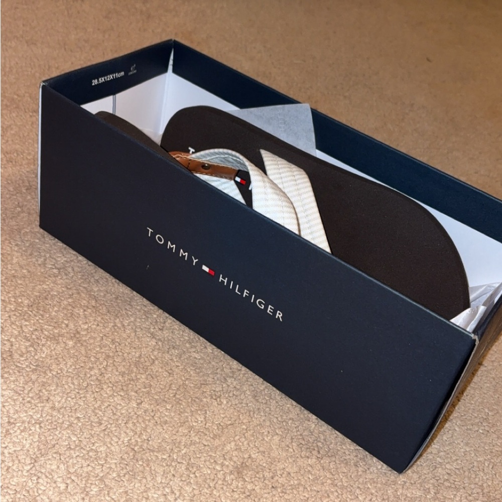Tommy Hilfiger Brown Flip-Flops for Men